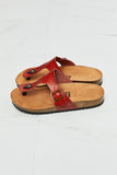 MMShoes Drift Away T-Strap Flip-Flop in Red