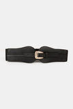 Wide Elastic Belt with Alloy Buckle