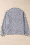 Texture Half Zip Long Sleeve Sweatshirt