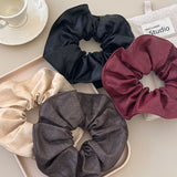 4 Piece PU Leather Elastic Hair Scrunchy