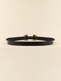 Double Buckle PU Leather Belt