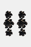 Flower Shape Zinc Alloy Dangle Earrings