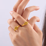 18K Gold-Plated Sun Ring