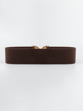 Geometric Buckle Elastic Wide Belt