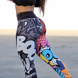 Yoga pants booty boom letter-printed slim-fit hip lift yoga pants movement