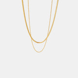 18K Gold-Plated Double-Layered Necklace