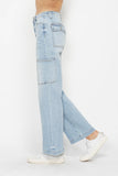 Judy Blue Full Size High Waist Straight Cargo Jeans