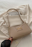 Bow Trim PU Leather Shoulder Bag