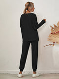 Women's Long-Sleeved Loose Loungewear Pajamas