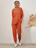 Women's Long-Sleeved Loose Loungewear Pajamas