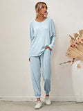 Women's Long-Sleeved Loose Loungewear Pajamas