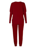 Women's Long-Sleeved Loose Loungewear Pajamas