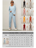 Women's Long-Sleeved Loose Loungewear Pajamas