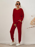 Women's Long-Sleeved Loose Loungewear Pajamas