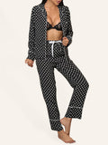 Women's polka dot long-sleeved trousers homewear set