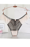 Floral Lace High Elasticity Nylon Knit Panties for Women