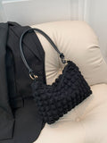 New soft square underarm bag simple solid color handbag