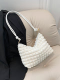 New soft square underarm bag simple solid color handbag