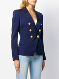 Women's fashion short double-breasted blazer