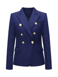 Women's fashion short double-breasted blazer