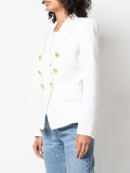 Women's fashion short double-breasted blazer