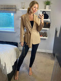 New Women's Solid Color Double Pocket Blazer