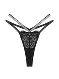 Women's double thin strap low waist hollow seamless sexy panties