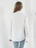 Solid color long-sleeved shirt J simple casual all-match top