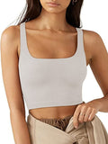 Women's solid color casual thread short vest