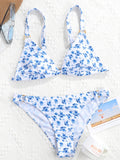 New Split Swimsuit European and American Fashion Print Ladies Swimsuit Sexy Bikini Beachwear