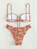 Fashion Printed Swimsuit Sexy Triangle Two-piece Swimsuit Bikini