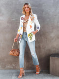 New women's printed fashionable slim long sleeve blazer