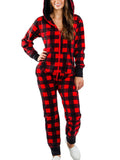 Women's elk print one-piece home wear pajamas