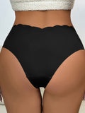 Spring-Summer Women's Knit Self Design Lace Panties