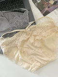 Lace Trim Self Design Women's Panties