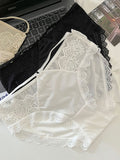 Lace Trim Self Design Women's Panties