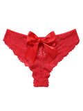 New Christmas outfit sexy bow breathable lace low waist panties