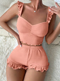 Sexy camisole+shorts pajamas home wear set