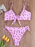 New sexy two-piece swimsuit love sunflower print bikini