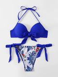 Women's Fashion Two-tone Printed Bikini