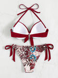 Women's Fashion Two-tone Printed Bikini