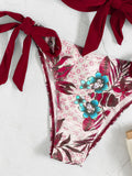 Women's Fashion Two-tone Printed Bikini