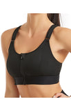 Women's Adjustable Front Zip Sports Bra