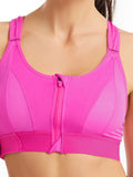 Women's Adjustable Front Zip Sports Bra