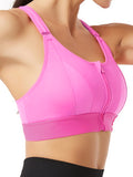 Women's Adjustable Front Zip Sports Bra